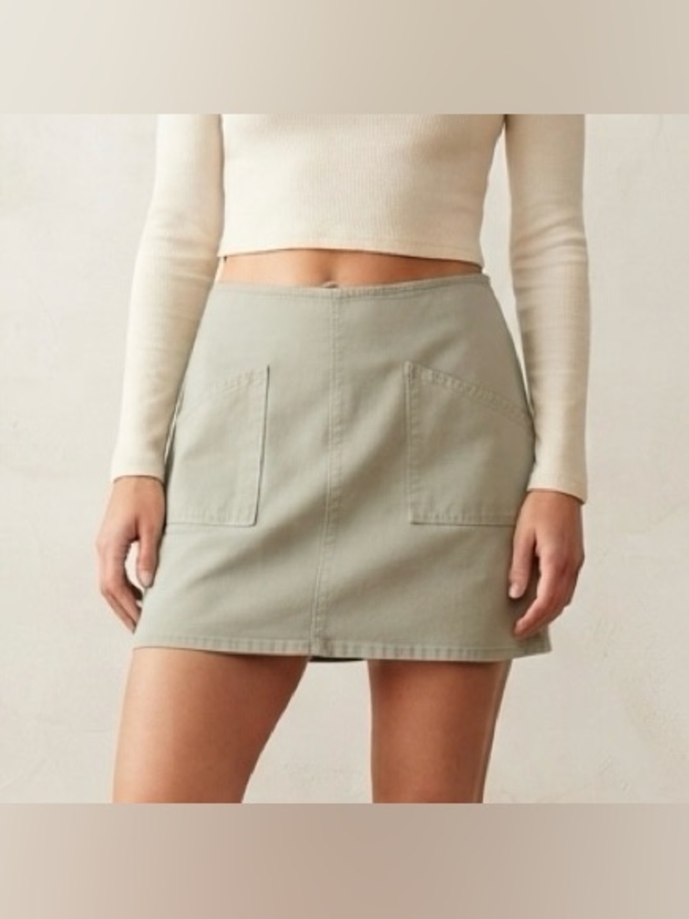 Alternatives Skort Tan Cotton Casual Skirt Shorts Comfortable Utility Size 10